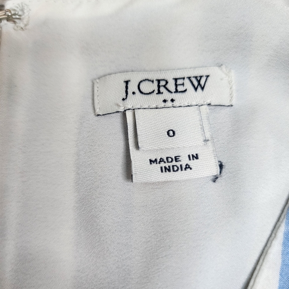 J. CREW Blue White Striped Faux Wrap Dress 0 - Picture 5 of 16